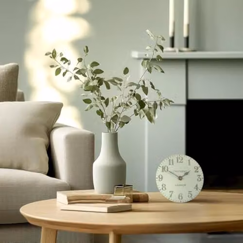Thomas Kent Arabic Pearl Green Mantel Clock with Silent Quartz Movement, W/D/H: 15 x 15 x 5 cm – 2