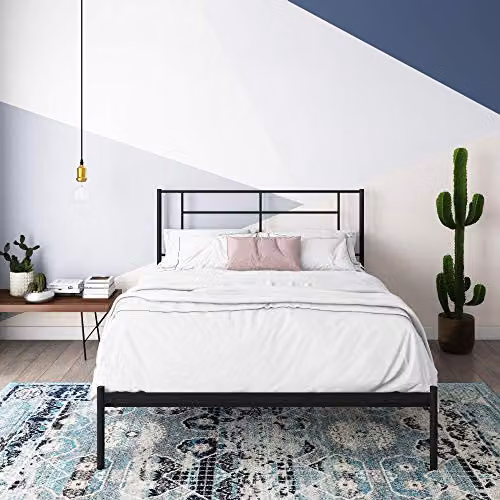 DHP Furniture Jensen Modern Metal Bed in Black, W/D/H: 180 x 200 x 116.85 cm – 3