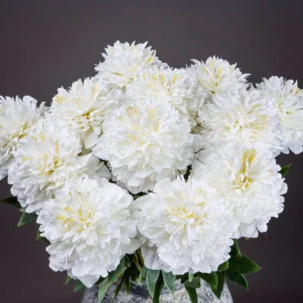 Lemon Pavilion Classic Peony Artificial Plant Single Stem in White, W/D/H: 13 x 13 x 69 cm – 2