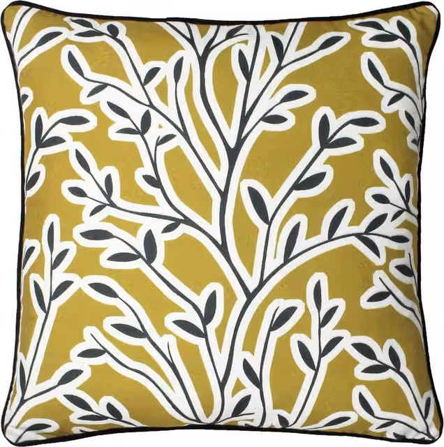 Make It A Home Annika Floral Square Cushion in Yellow and Orange