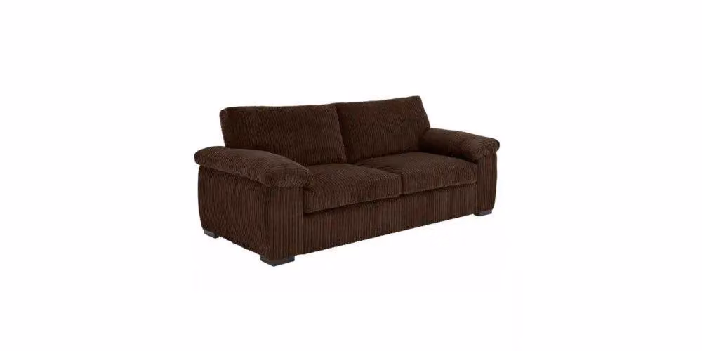 LUXURY LIFE Collingdale 3 Seater Sofa in Chocolate Brown Jumbo Cord Fabric – 2