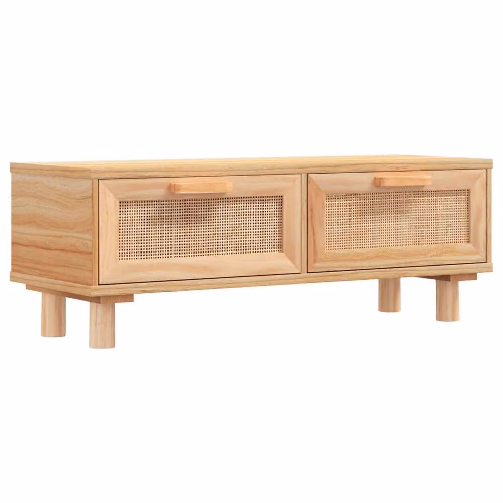Berkfield Home Brown Rectangular Coffee Table in Pine and Engineered Wood, W: 80 cm, D: 40 cm, H: 30 cm – 2