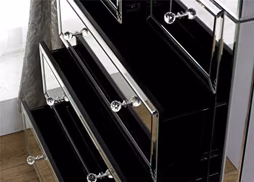 Birlea Valencia Silver Mirrored 3 + 2 Chest W/D/H: 102 x 40 x 80 cm – 4