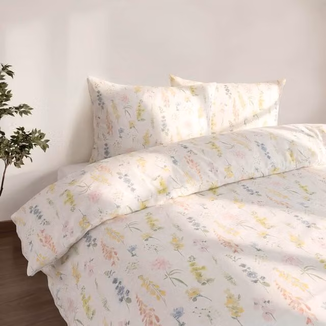 Martex Summer Bloom Floral Duvet Cover Set, White and Multicolour, 140 x 200 cm
