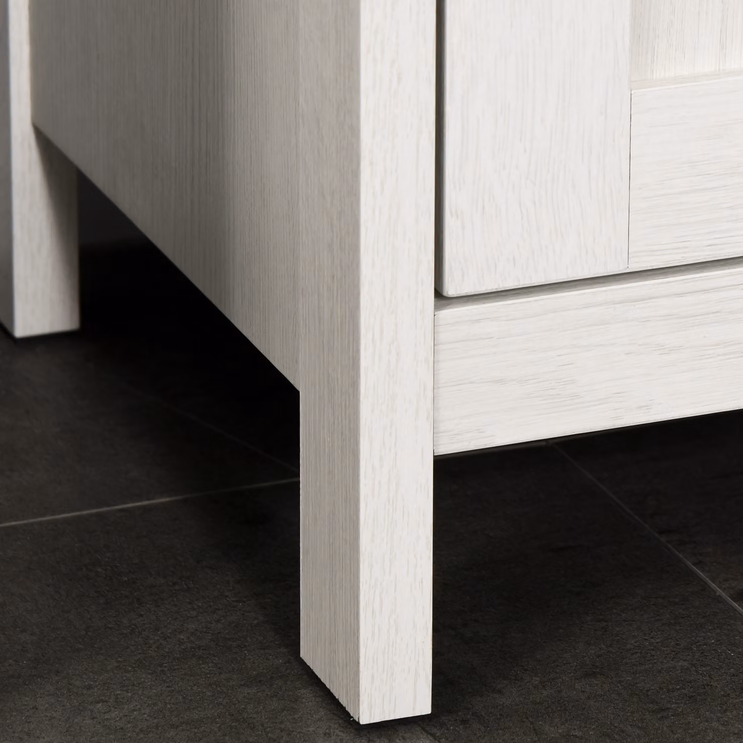 Kleankin Narrow Bathroom Cabinet, Tall Freestanding Storage Unit with 3 Shelves and Hinged Doors, White – 6