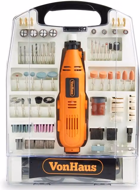VonHaus Corded Mains Rotary Tool Set - Orange