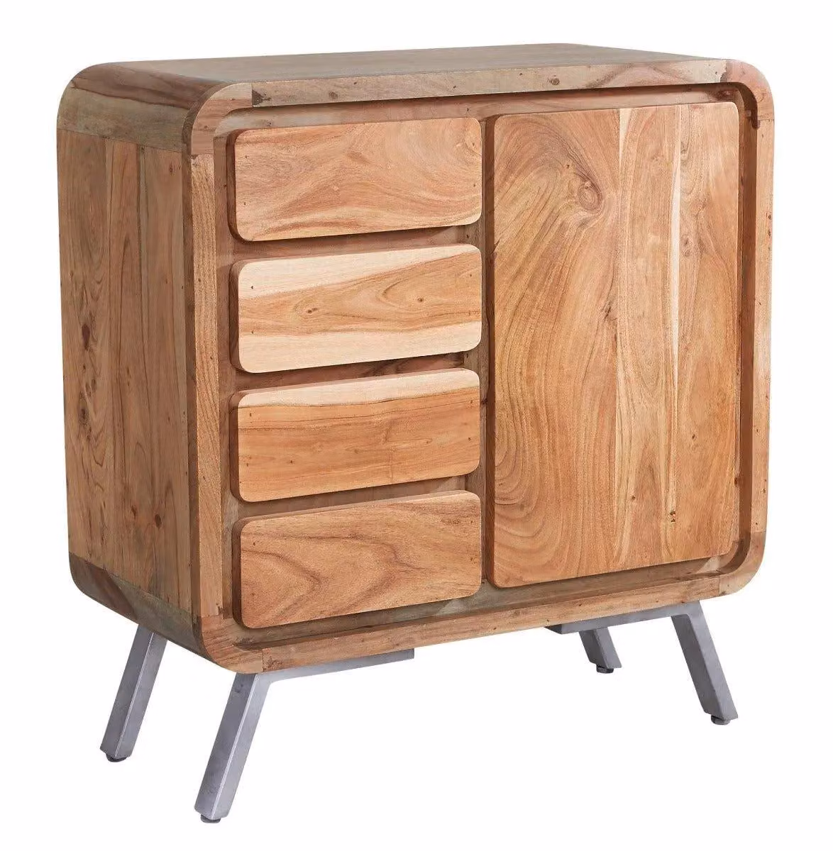 IH Design Daizha Modern Medium Sideboard in Brown Metal and Wood – 2