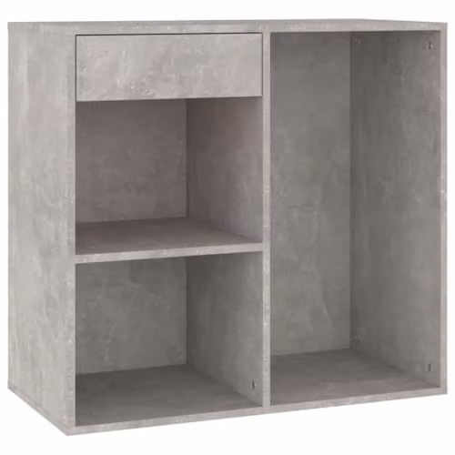 vidaXL Modern Cosmetic Cabinet in Concrete Grey, Engineered Wood Makeup Storage Unit with Drawers and Compartments, W: 80 cm, D: 40 cm, H: 75 cm