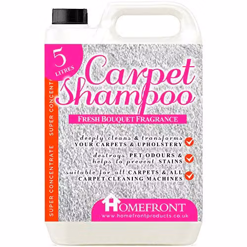 Homefront Floral Carpet Shampoo for Stain and Odour Removal, Pink, 5 l