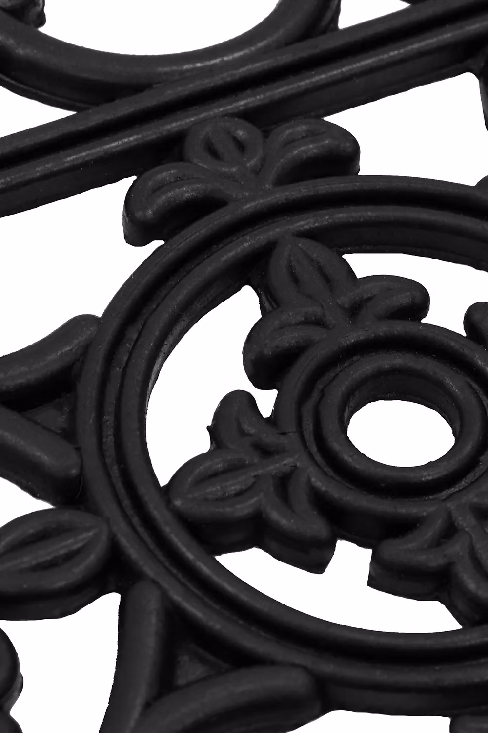 JVL Lexi Wrought Iron Effect Rubber Step Mat, Black, W: 75 cm, D: 25 cm – 3