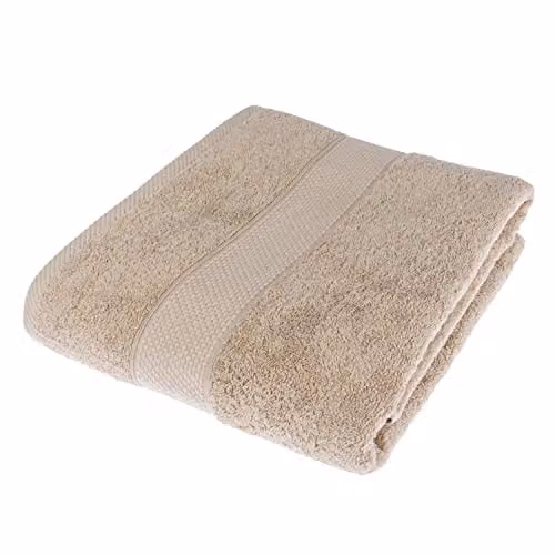 Homescapes Turkish Cotton Jumbo Towel in Beige, 500 GSM – 1