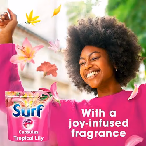 Surf 3 in 1 Tropical Lily Laundry Washing Detergent Capsules with Natural Essential Oils, 51 Washes – 2