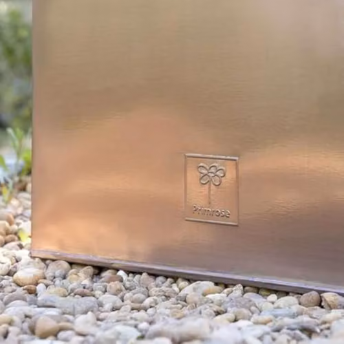 Primrose Galvanised Steel Square Cube Planter in Copper Finish, W/D/H: 60 x 60 x 60 cm – 2