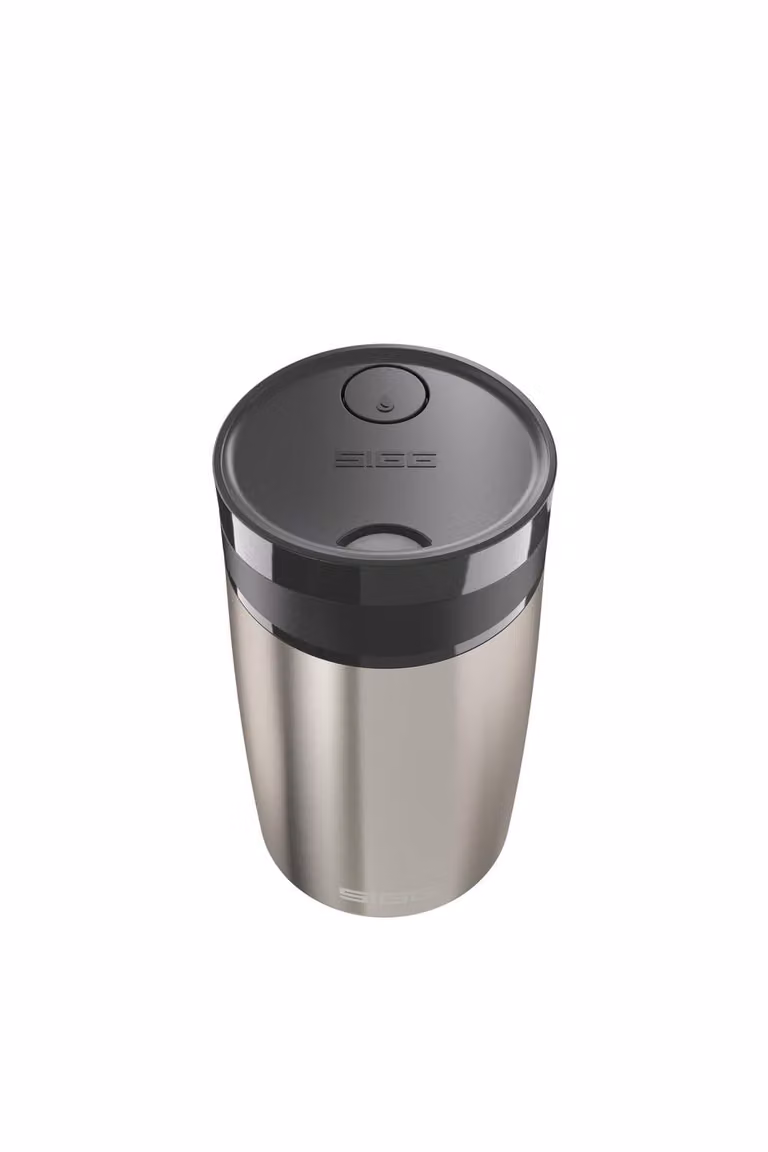 Sigg Miracle Double Walled Stainless Steel Mug with Lid, Silver, 275 ml