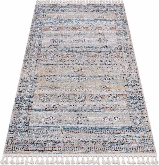 RugsX Belle Rectangular Rug in Beige and Multicolour, W/D/H: 120 x 170 cm