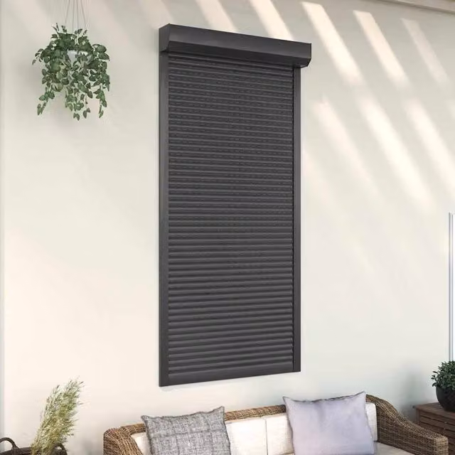 Berkfield Home Manual Aluminium Roller Shutter, Anthracite, W: 100 cm, H: 210 cm
