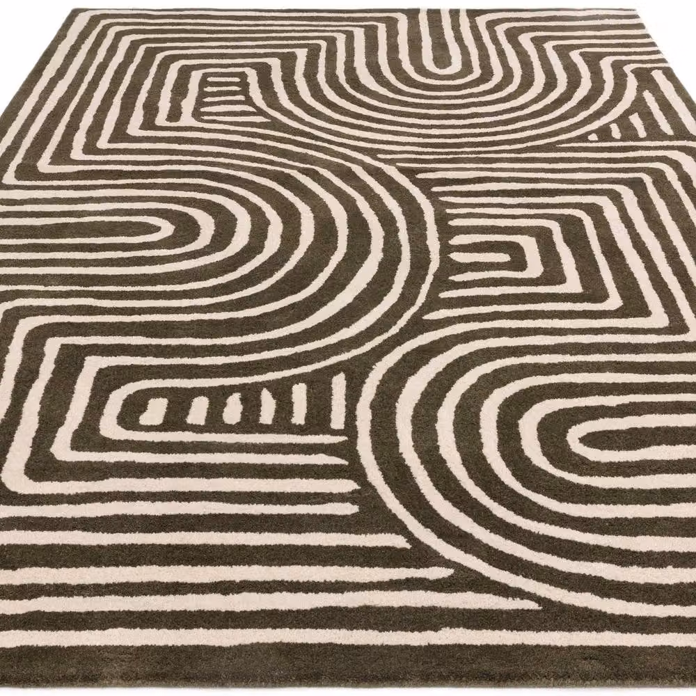 The Rug Shop UK Green Handmade Wool Modern Abstract Easy To Clean Area Rug W: 200 cm, D: 290 cm – 7