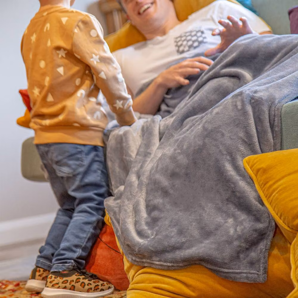 Duncan Stewart Ultra Soft Personalised Children's Unicorn Blanket in Silver, W: 140 cm, D: 180 cm – 2