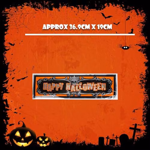 VFM e-Store Multicolour Halloween Party Pennant Banner, 2 Pack, Width: 90 cm – 4