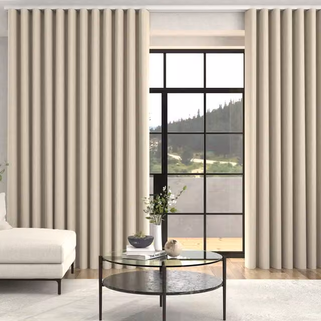 Terrys Jem Jacquard Stripe Made To Measure Blackout Curtains in Cream and Beige
