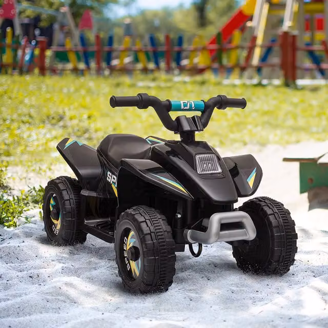 HOMCOM 6V Kids Electric Ride on ATV Quad Bike in Black