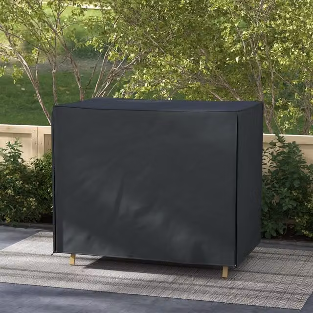Outsunny Waterproof 3 Seater Garden Swing Chair Cover, Black, W: 220 cm, D: 125 cm, H: 172 cm