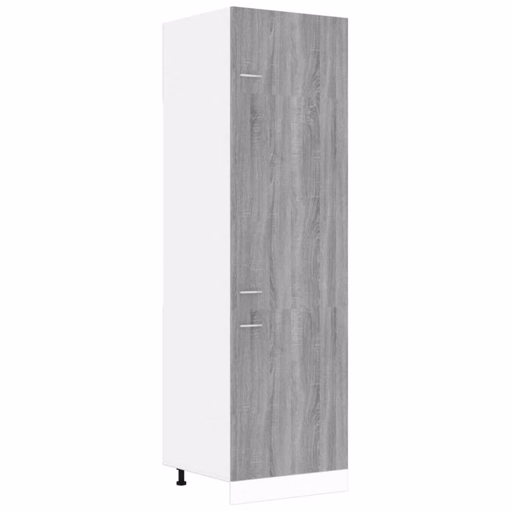 Berkfield Home Grey Sonoma Refrigerator Cabinet Tall Kitchen Unit, W/D/H: 60 x 57 x 207 cm – 2
