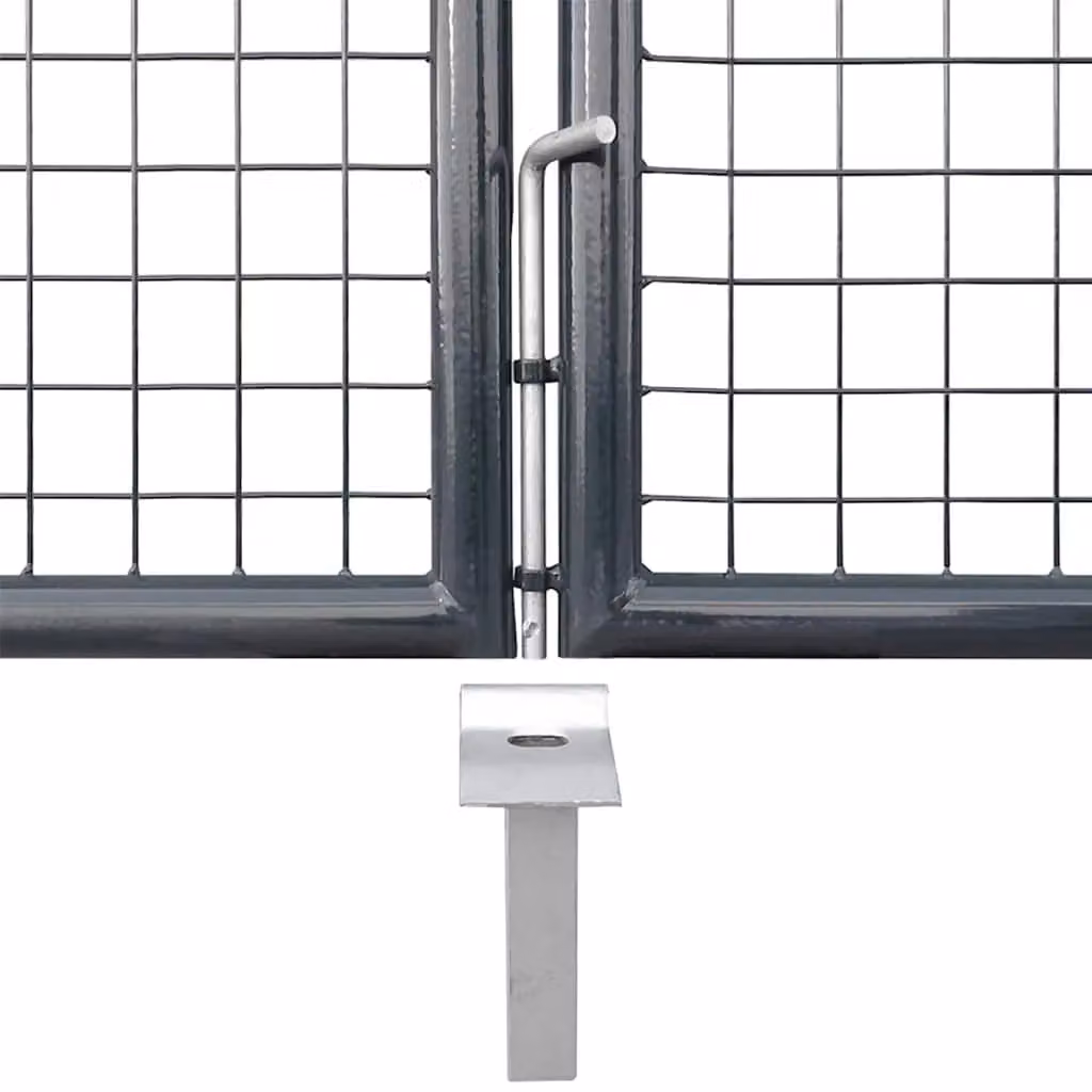 Berkfield Home Anthracite Mesh Garden Swing Gate in Galvanised Steel, W: 300 cm, H: 175 cm – 3