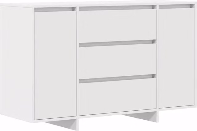 Berkfield Home Modern White Sideboard, W/D/H: 120 x 41 x 75 cm