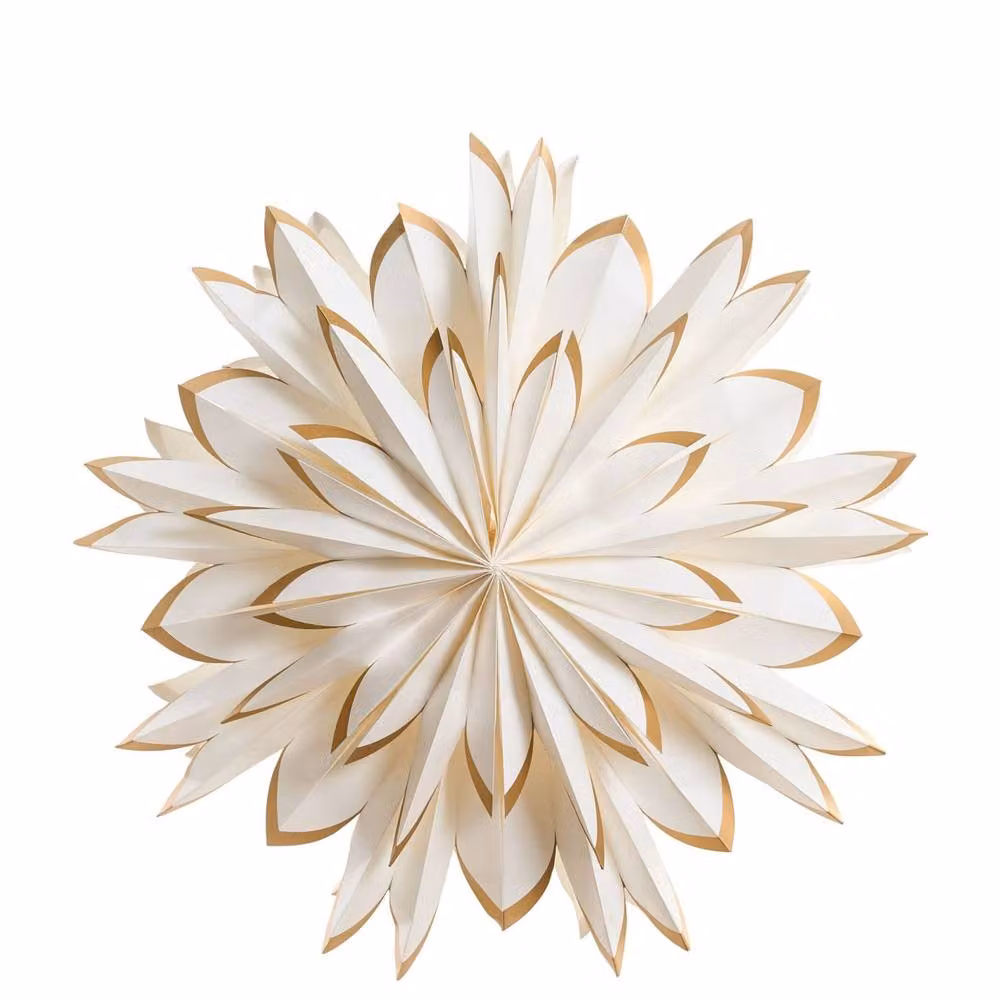 Wyld and Coco Hanging Star Light Off-White Paper Pendant in White – 2