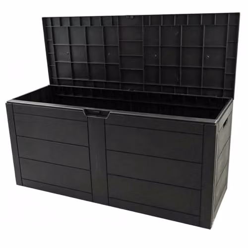 Gr8 Garden 250L Anthracite Garden Storage Box with Lid in Dark Grey