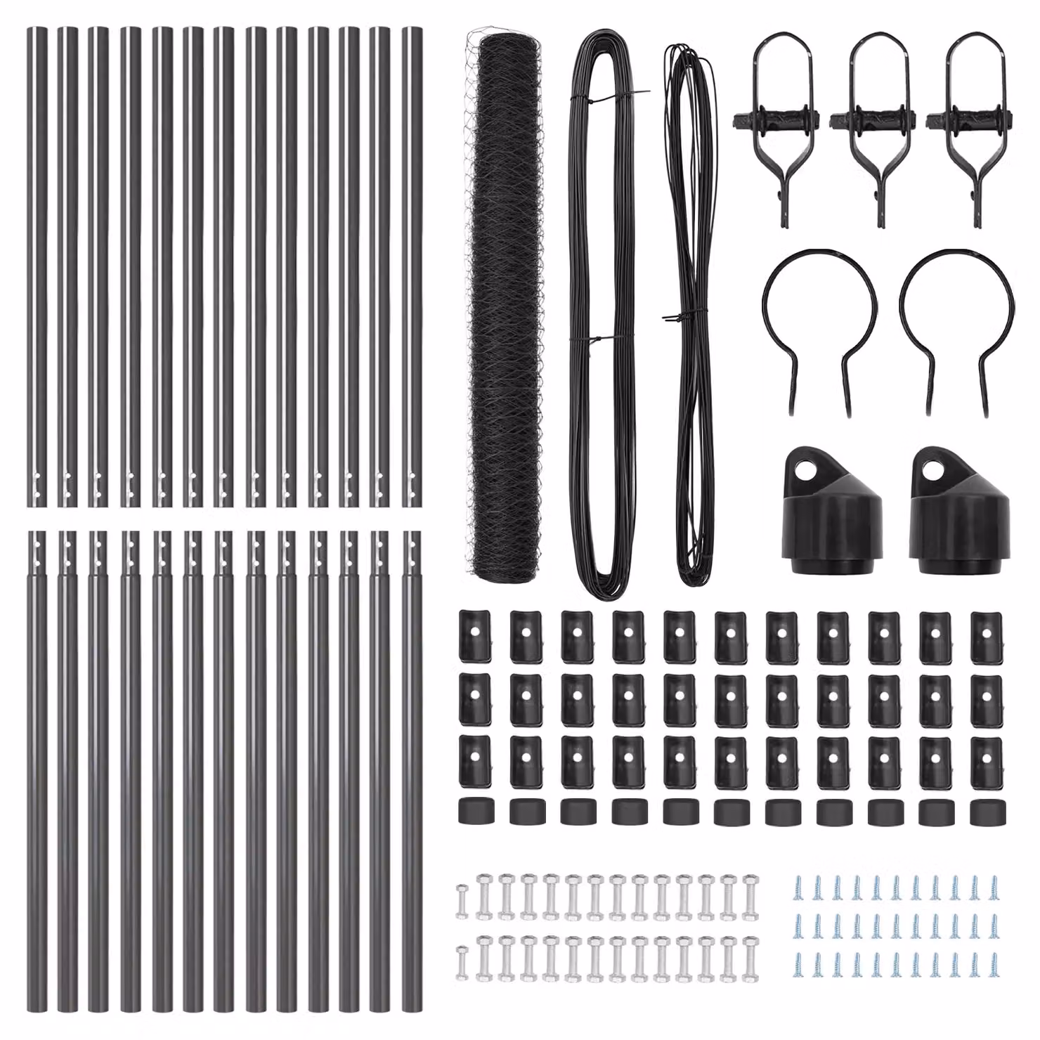 Berkfield Home Grey PVC-Coated Metal Fencing Set of 2, Length: 25 m, Height: 1.2 m – 2