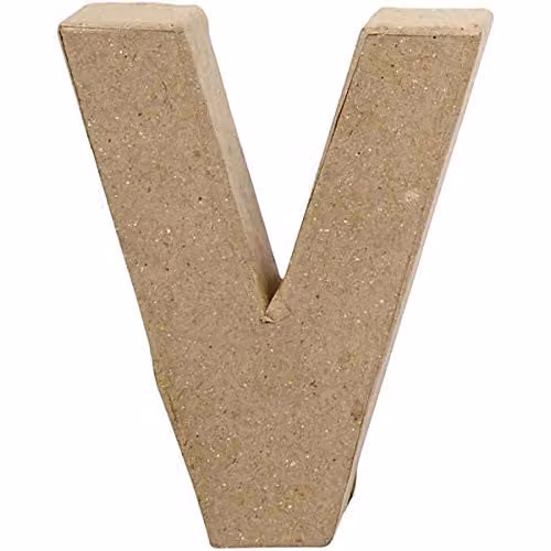 Creativ Company Letter V Beige Paper Craft, Height: 10 cm