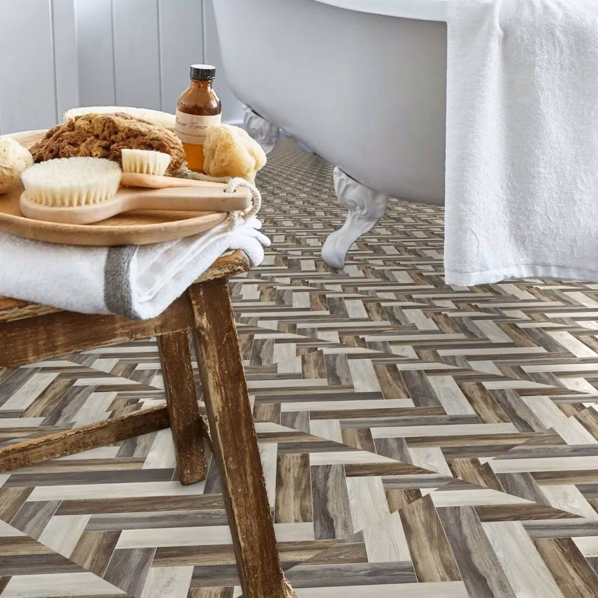 Vinyl Flooring UK Grey Wood Effect Cushion Backed Vinyl Flooring Sheet, W x D: 400 x 400 cm – 2