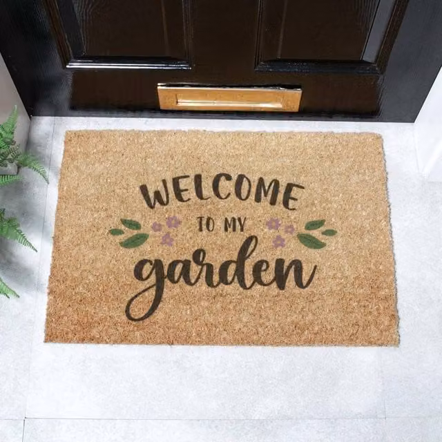 Artsy Mats Welcome To My Garden Doormat in Brown, W/D: 60 x 40 cm