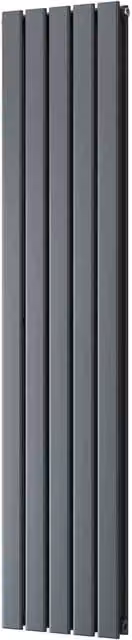Typhoon Anthracite Double Panel Vertical Steel Radiator, W: 34 cm, H: 160 cm