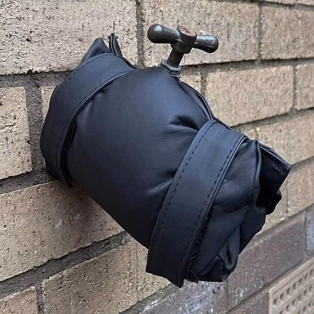 VOGREX Waterproof Tap Cover Frost Protector Outdoor Insulation in Black