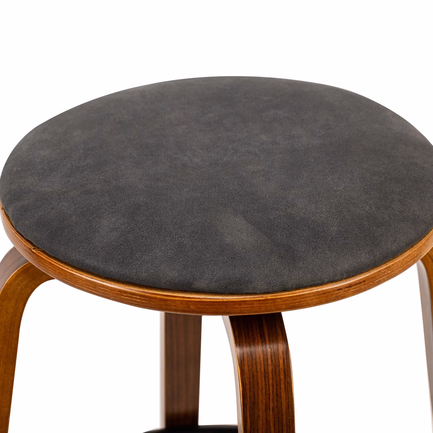 Nordlys Set of 2 Industrial Black Metal and Wood Bar Stools – 4