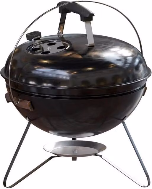 Havendro Black Kettle Charcoal BBQ Grill for Outdoor Garden Cooking, W/D/H: 40.5 x 40 x 28 cm