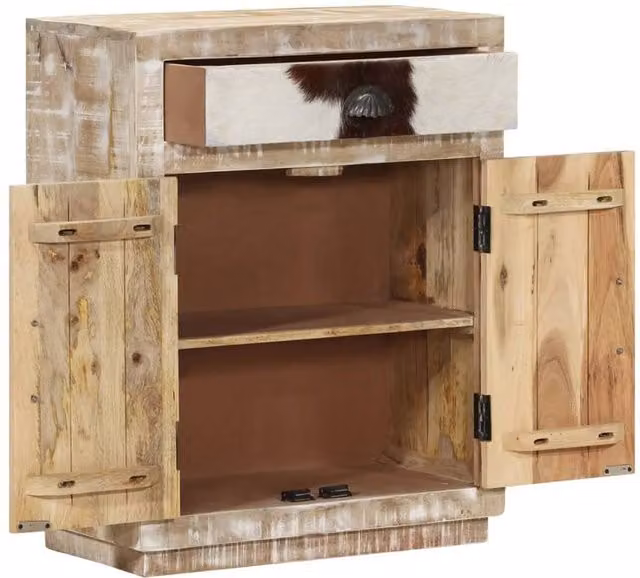 Berkfield Home Solid Mango Wood Sideboard in Brown, W/D/H: 60 x 30 x 75 cm – 1