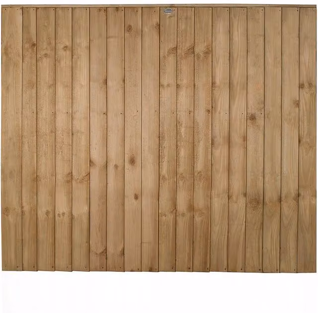 Forest Garden Brown Impregnated Wood Closeboard Fence Panels, Pack of 20 – 3