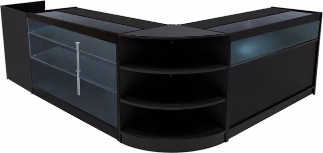 Monstershop Hyperion LED Shop Counter Set K1500, B1500, TB60 & LM60 in Black – 1