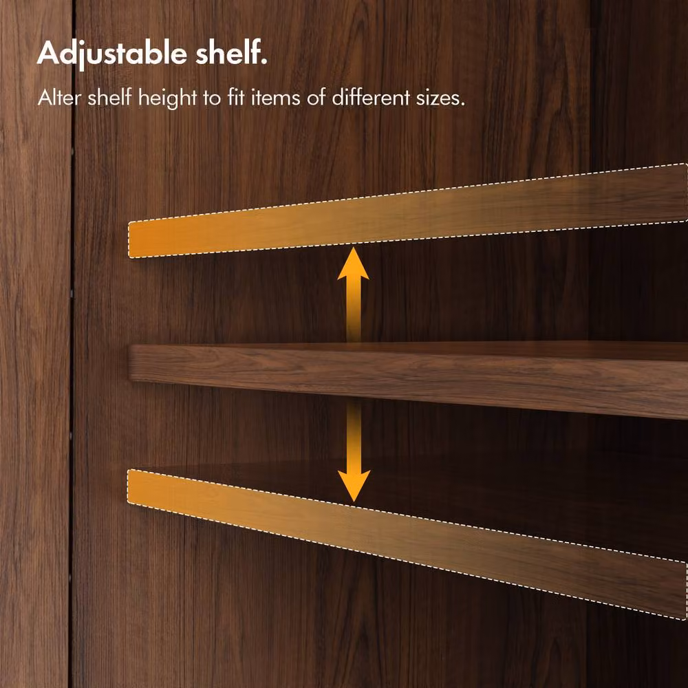 VonHaus Chester Freestanding Wood Effect Bathroom Storage Cabinet in Brown, W/D/H: 60 x 30 x 60 cm – 3