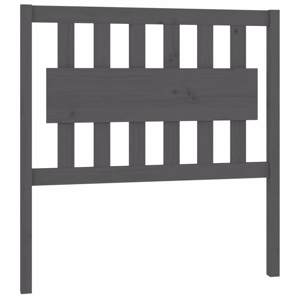 Berkfield Home Beautiful Bed Headboard in Grey Solid Pine Wood, W/D/H: 95.5 x 4 x 100 cm – 3