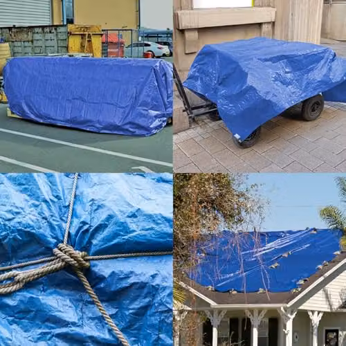 Keplin Waterproof Tarpaulin Cover Sheet, Blue, 2 x 3 m – 4