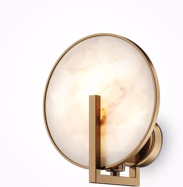 Maytoni Marmo Modern Wall Lamp in Gold and White with Marble and Metal Finish, E14 – 1