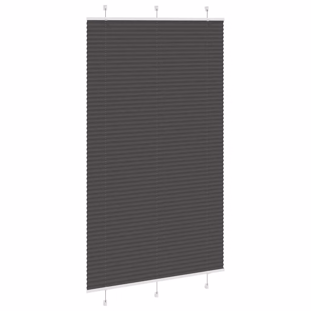 Berkfield Home Single Pleat Black Polyester Semi-Transparent Corded Blind W: 114.4 cm, H: 200 cm – 3