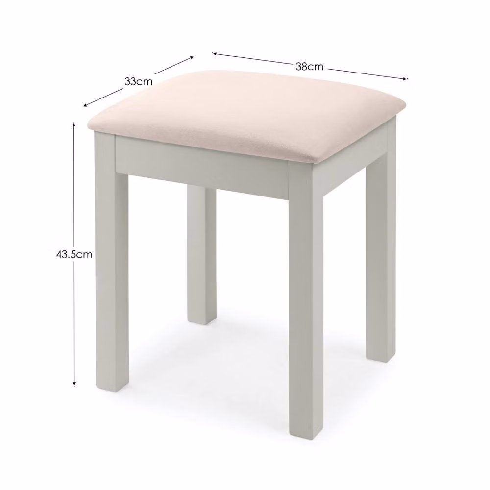 Cheshire Premium Solace Dressing Stool in Dove Grey – 2