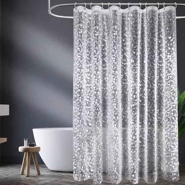 NESTLUNE Waterproof and Mould-Resistant Clear Shower Curtain
