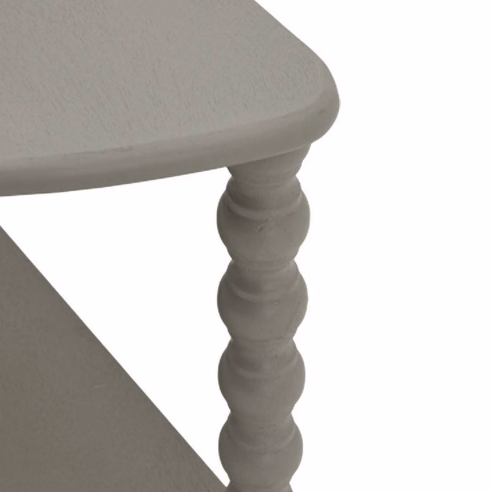 Lemon Pavilion Furniture and Decor The Camden Collection Half Moon 3 Tier Table, Grey, W71 x D33 x H76 cm – 3